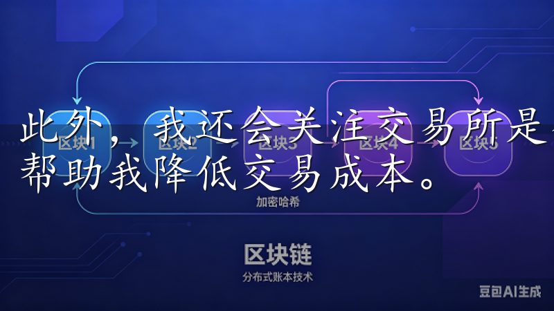 此外，我还会关注交易所是否有优惠活动或会员制度，这些可能帮助我降低交易成本。